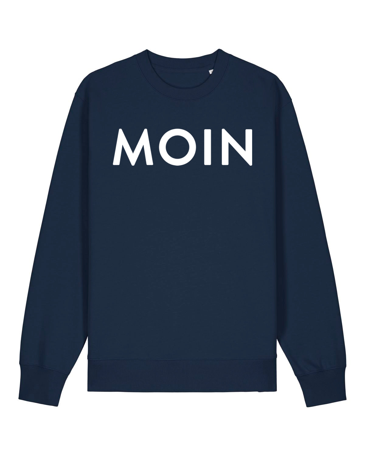 Sweatshirt "Moin" Blau/Weiss