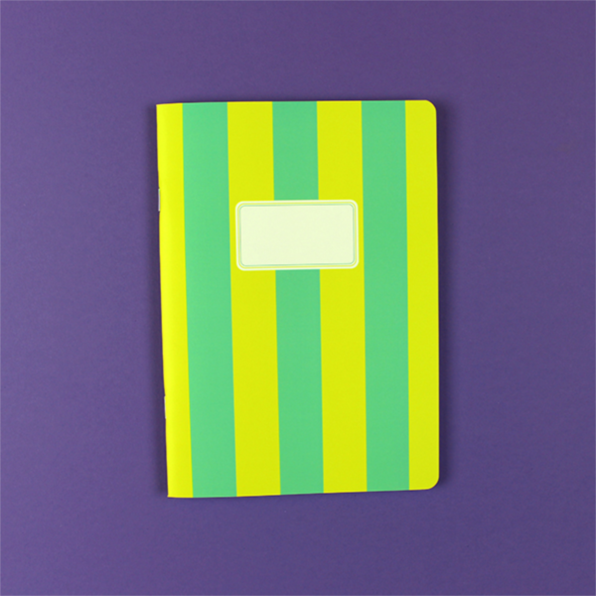 Notizheft Streifen - Mint/Lemon