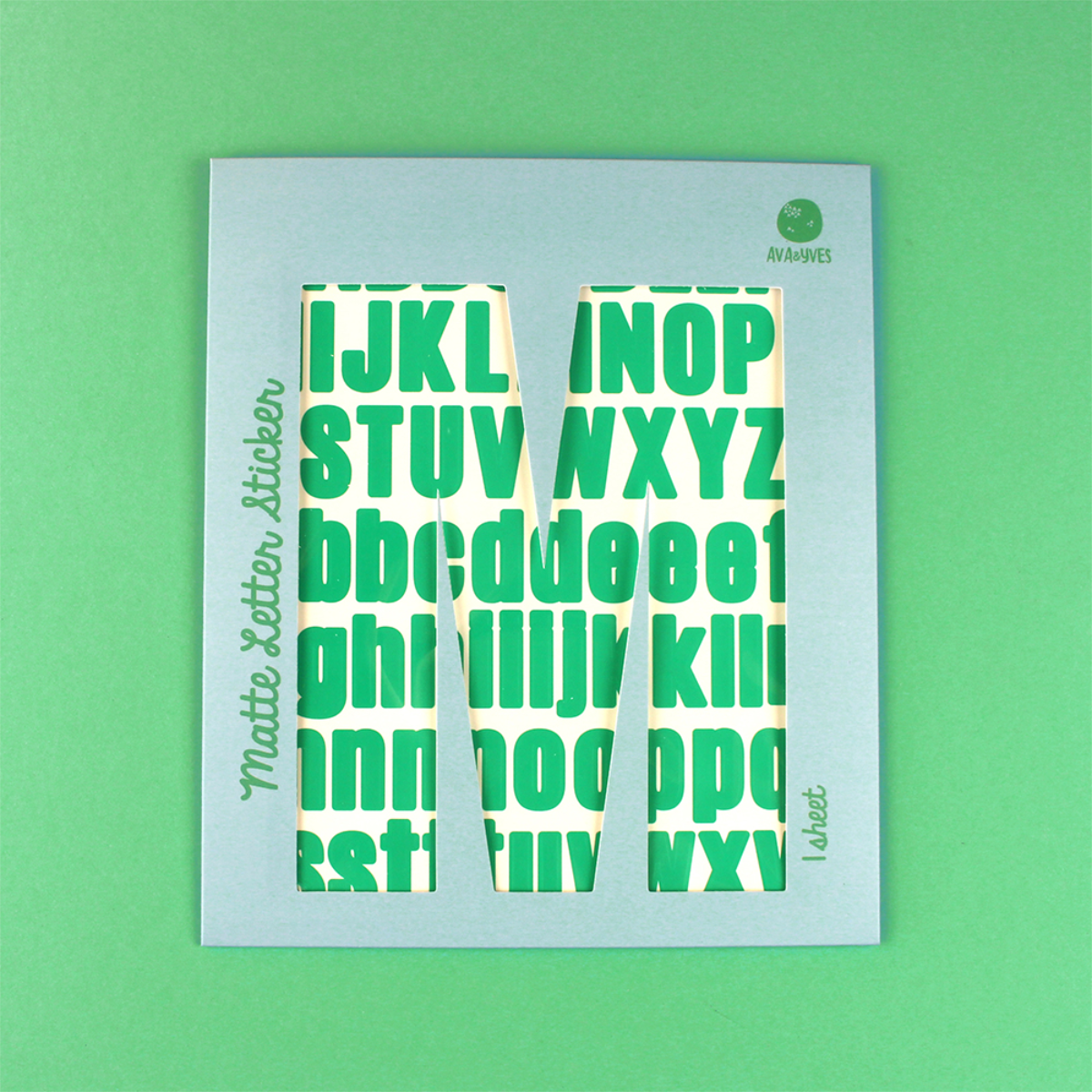 Matte Letter Sticker - Grün