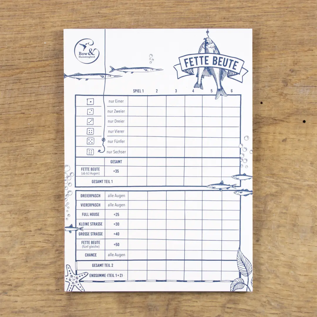 Maritimer Spielblock - Fette Beute