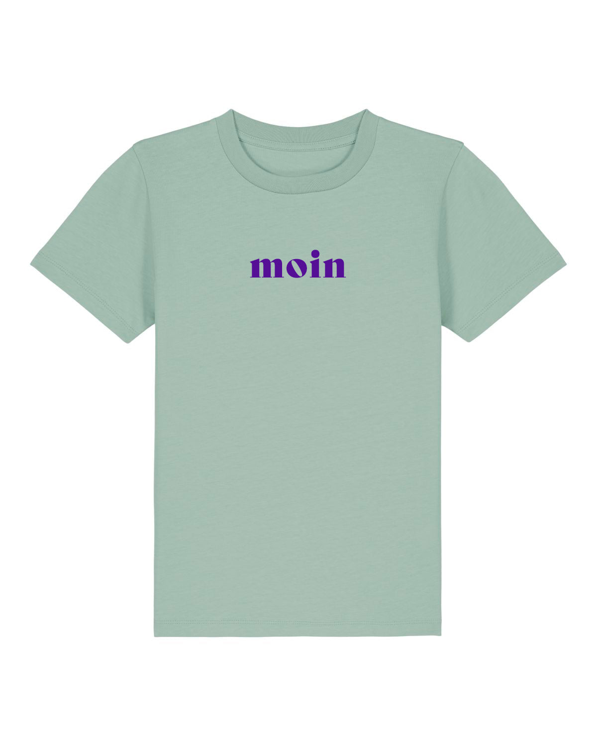 Mini T-Shirt "Moin" Aloe/Lila