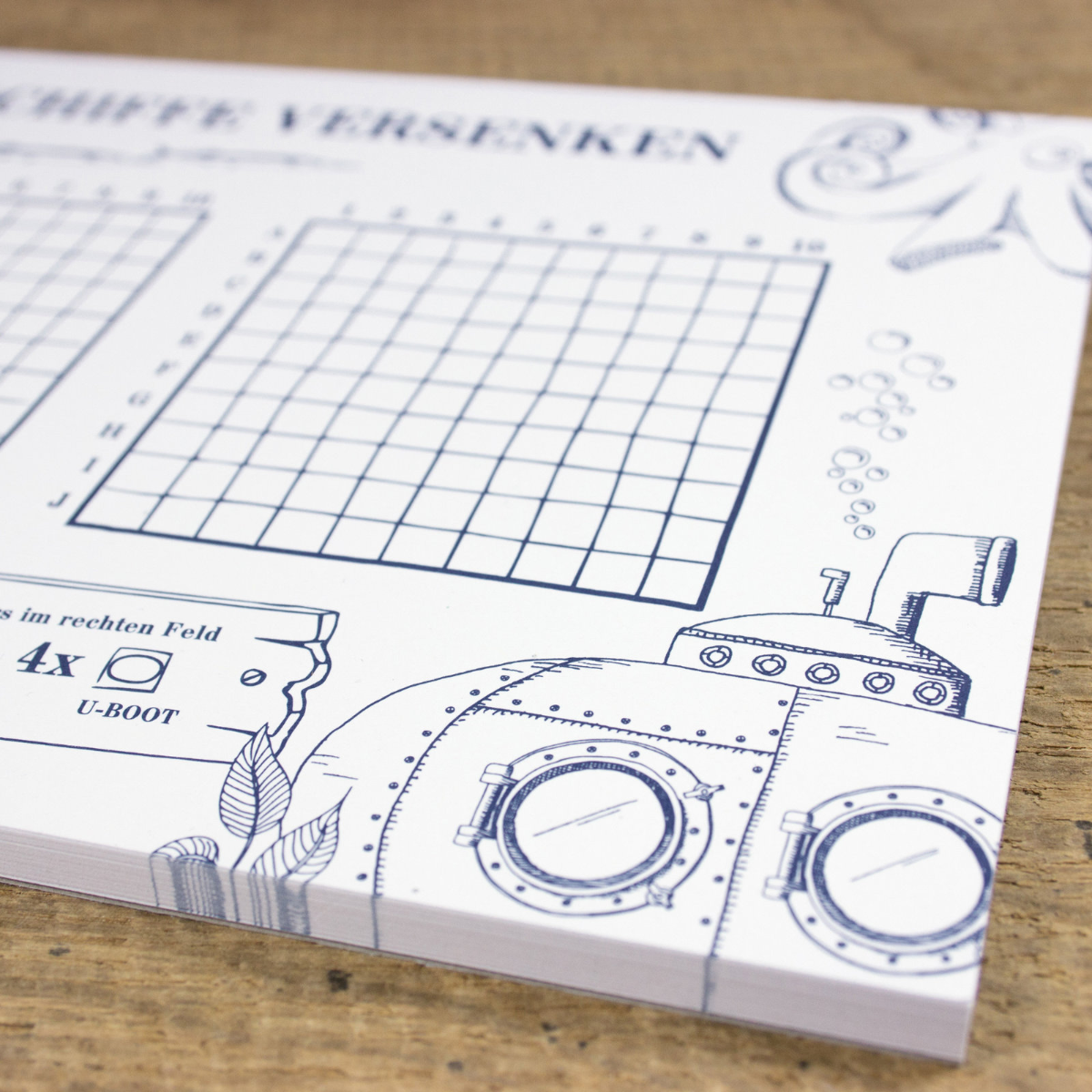 Maritimer Spielblock - Schiffe versenken