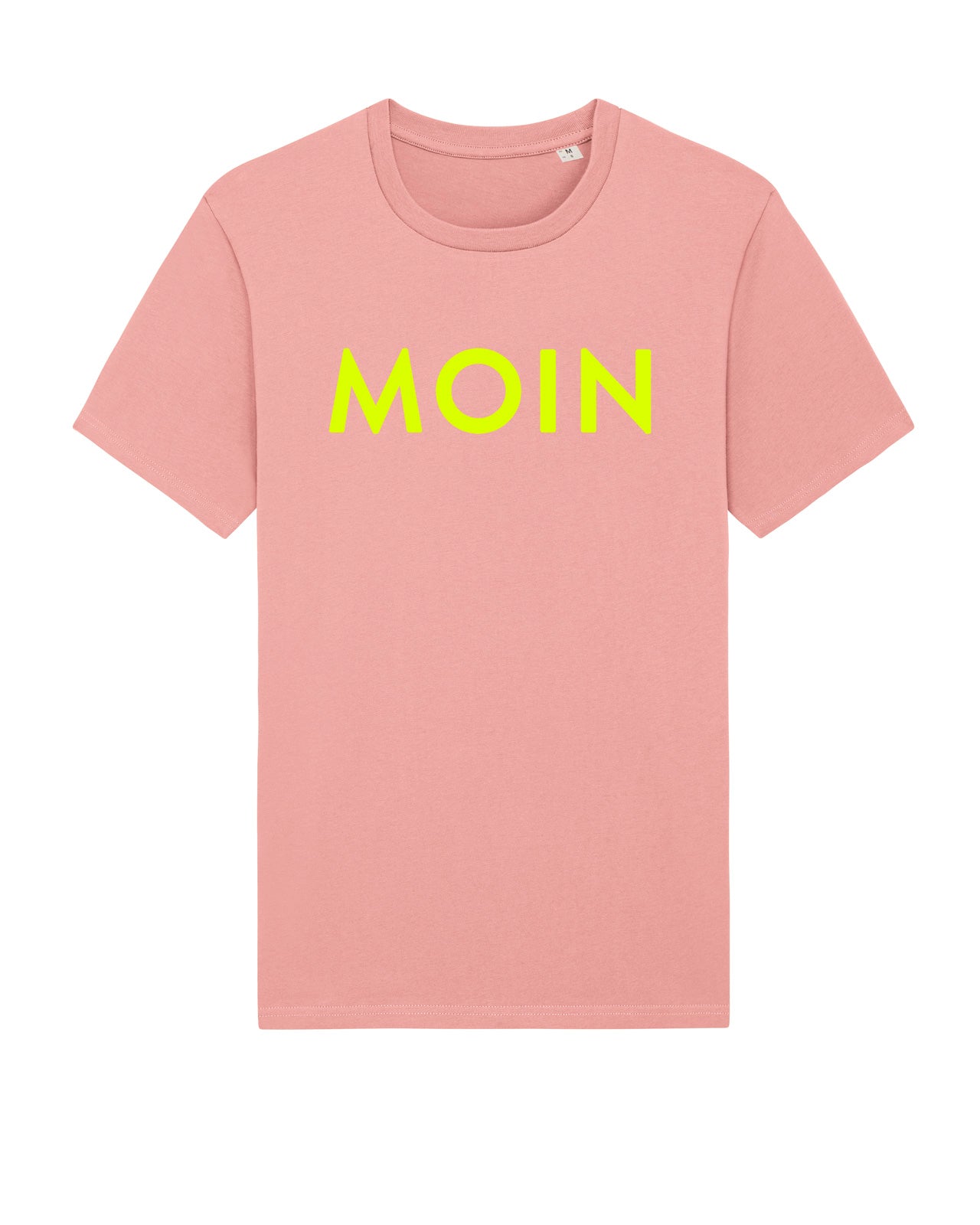 T-Shirt "Moin" Canyon Pink/Neongelb