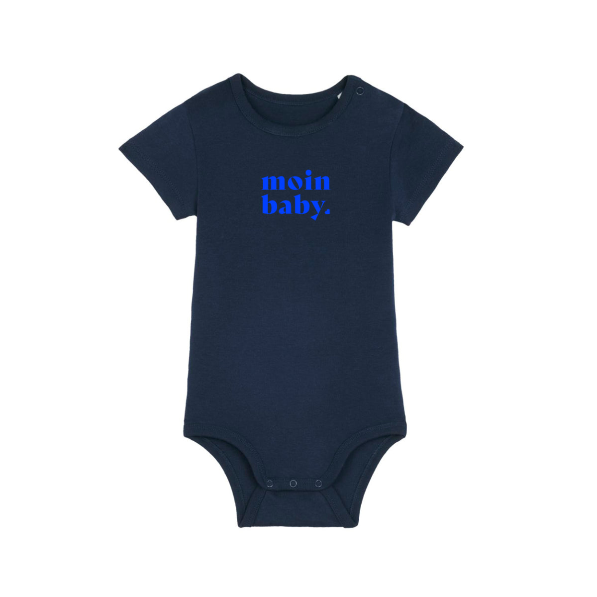 Baby Body "Moin Baby" - Navy/Neonblau