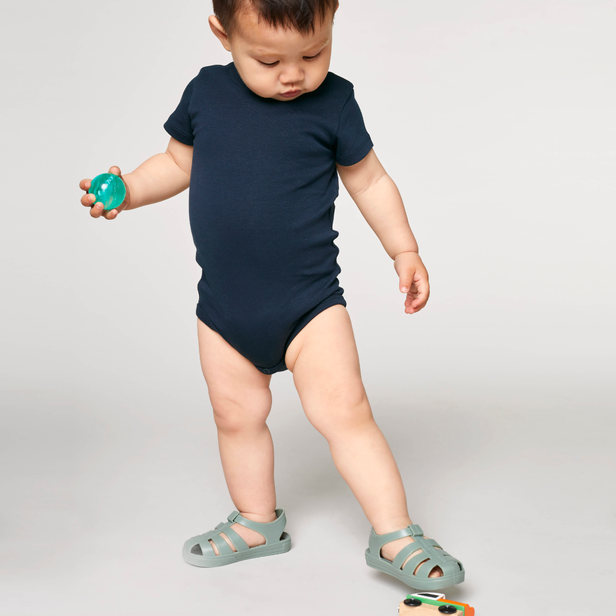 Baby Body "Moin Baby" - Navy/Neonblau
