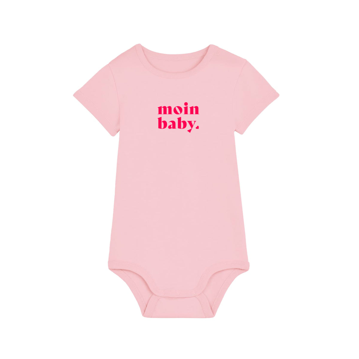 Baby Body "Moin Baby." - Cotton Pink/Neonrot