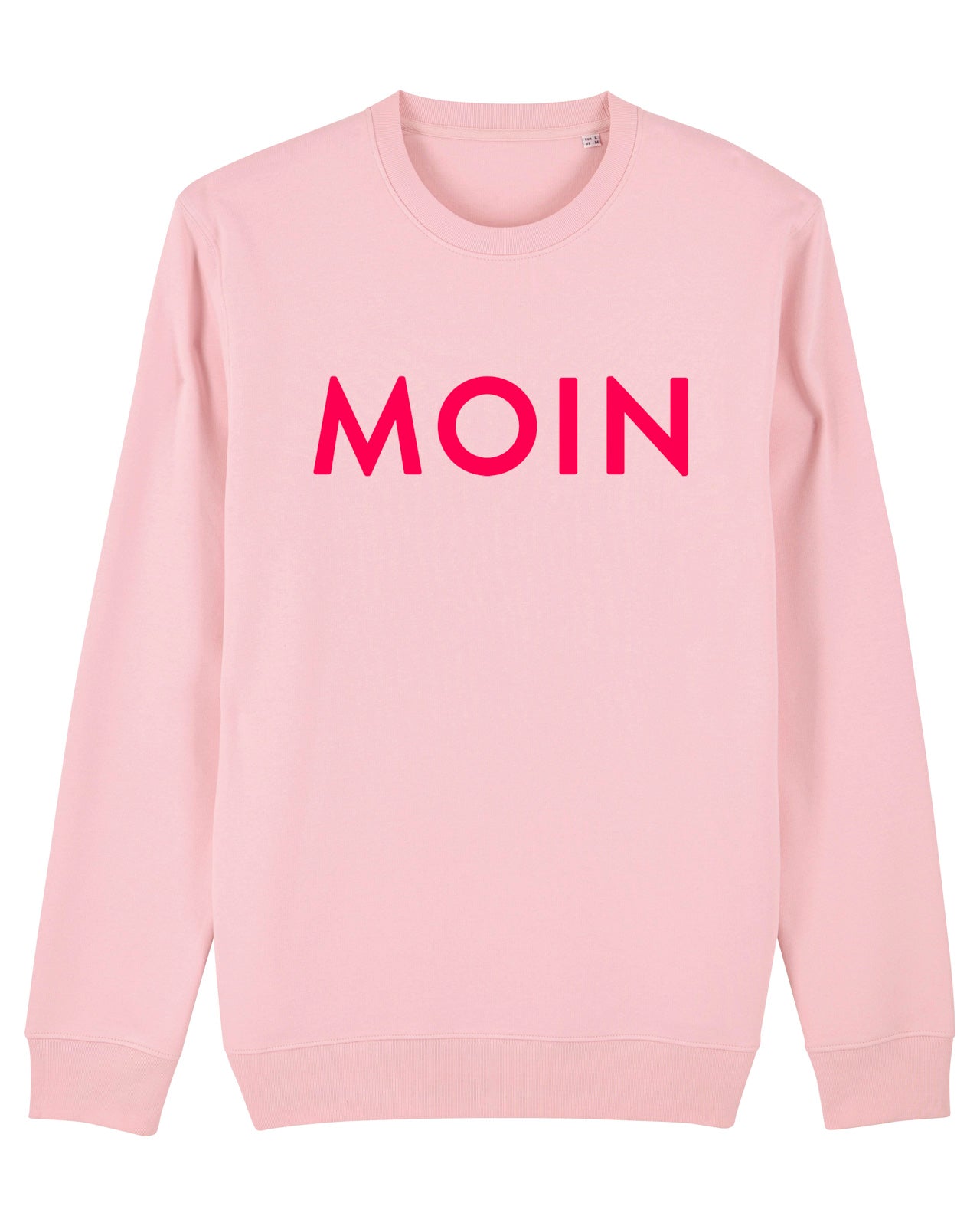 Sweatshirt "Moin" Cotton Pink/Neonrot
