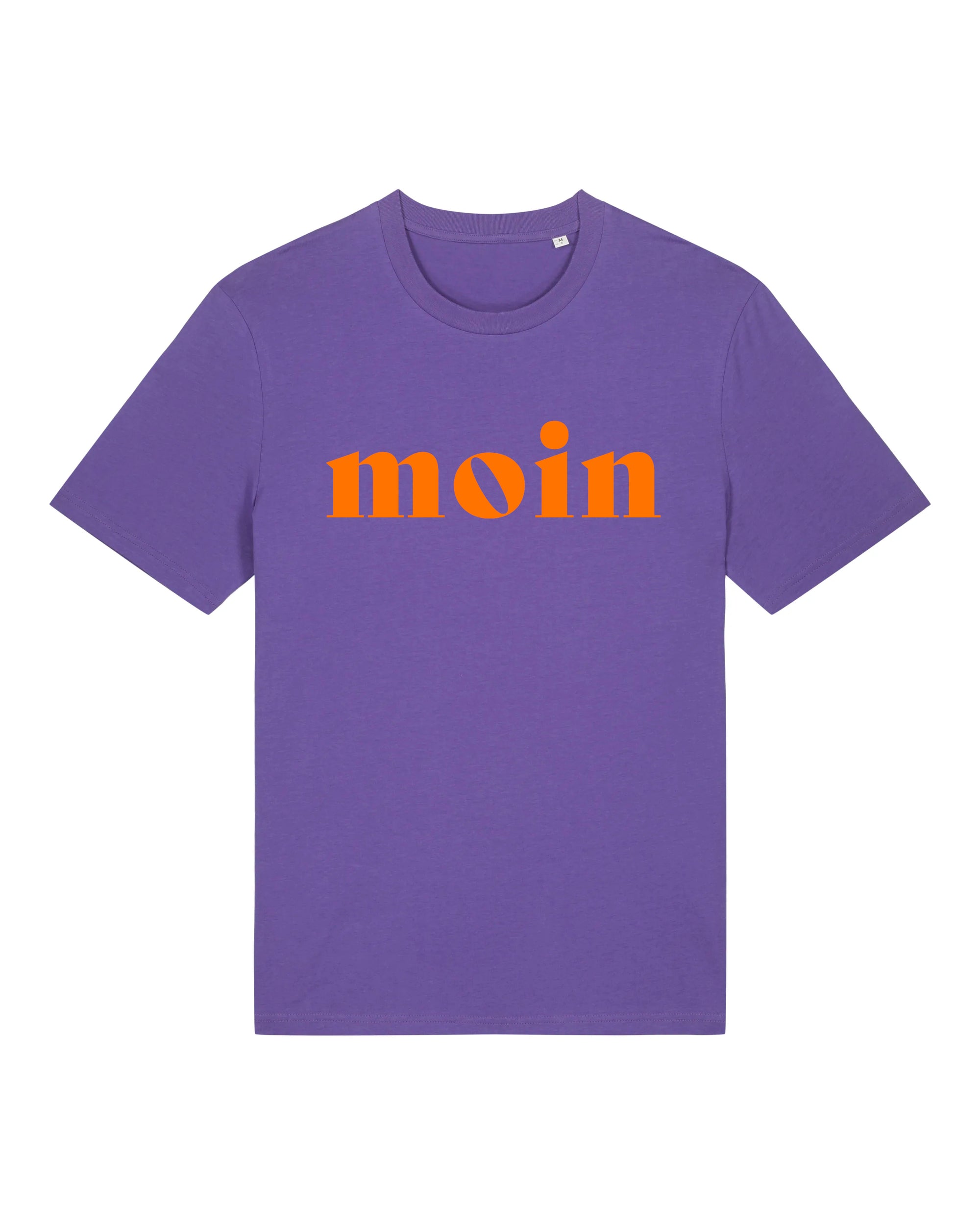 T-Shirt "Moin" Purple Love/Neonorange
