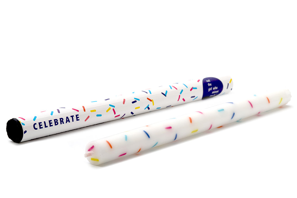 Kerze lang &quot;Celebrate&quot; - not the girl who misses much