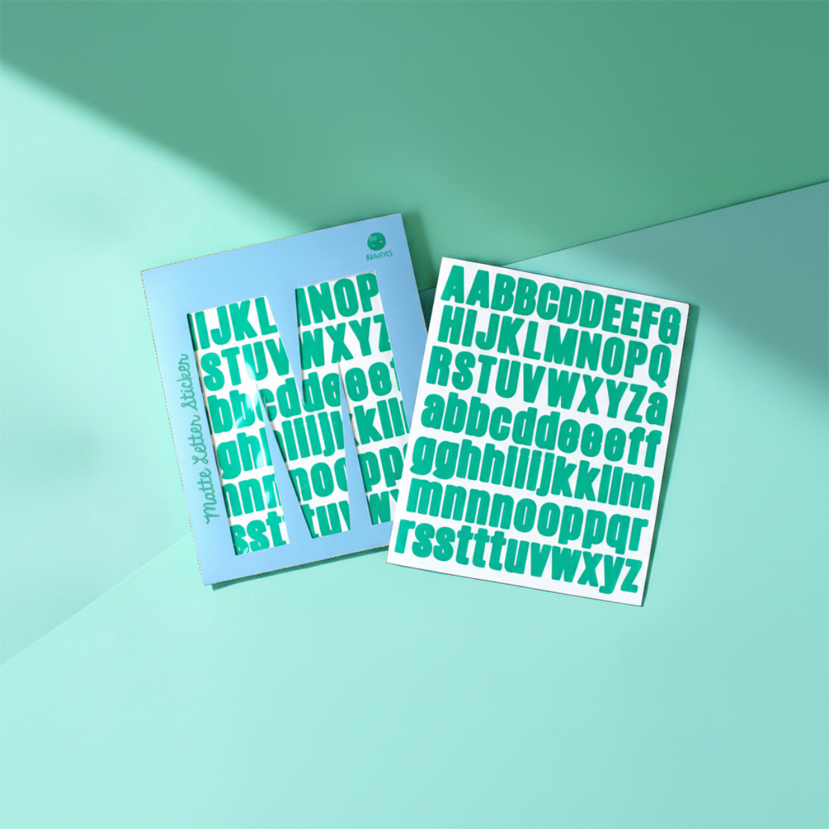 Matte Letter Sticker - Grün