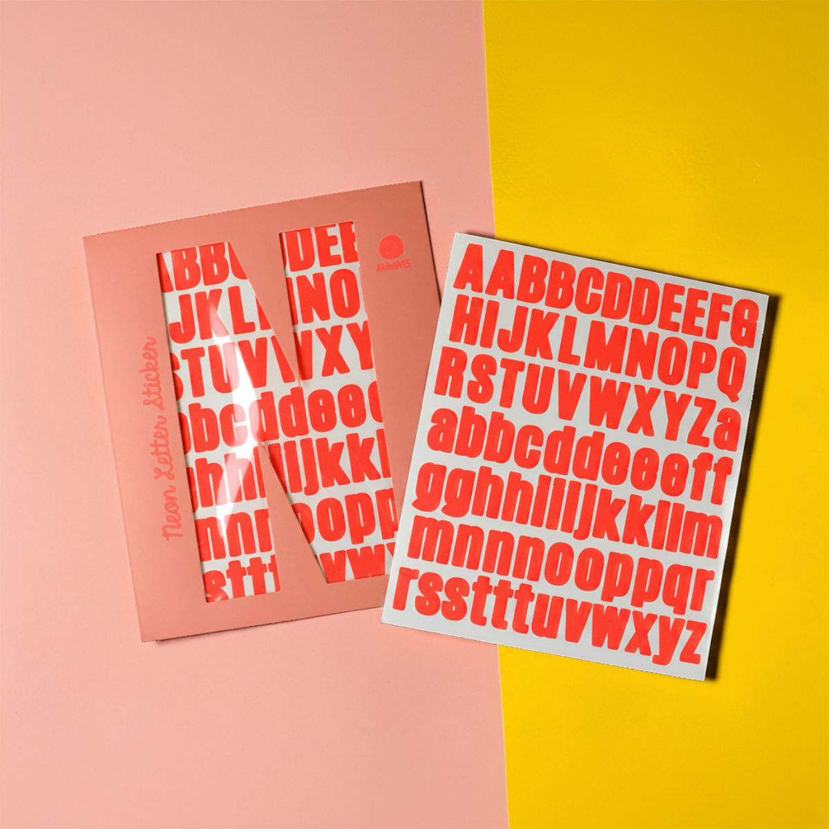 Neon Letter Sticker - Rosa