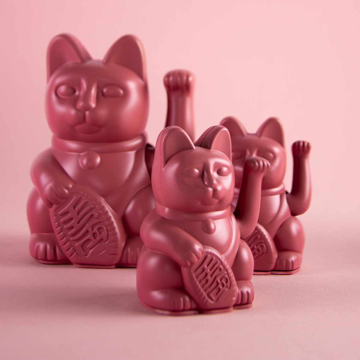 Lucky Cat Mini - Berry Red