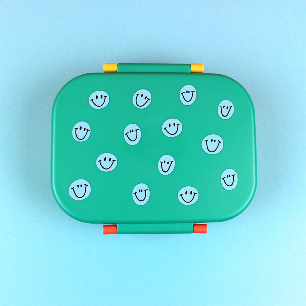 Lunchbox Smile - Grün/Ocker/Hellblau
