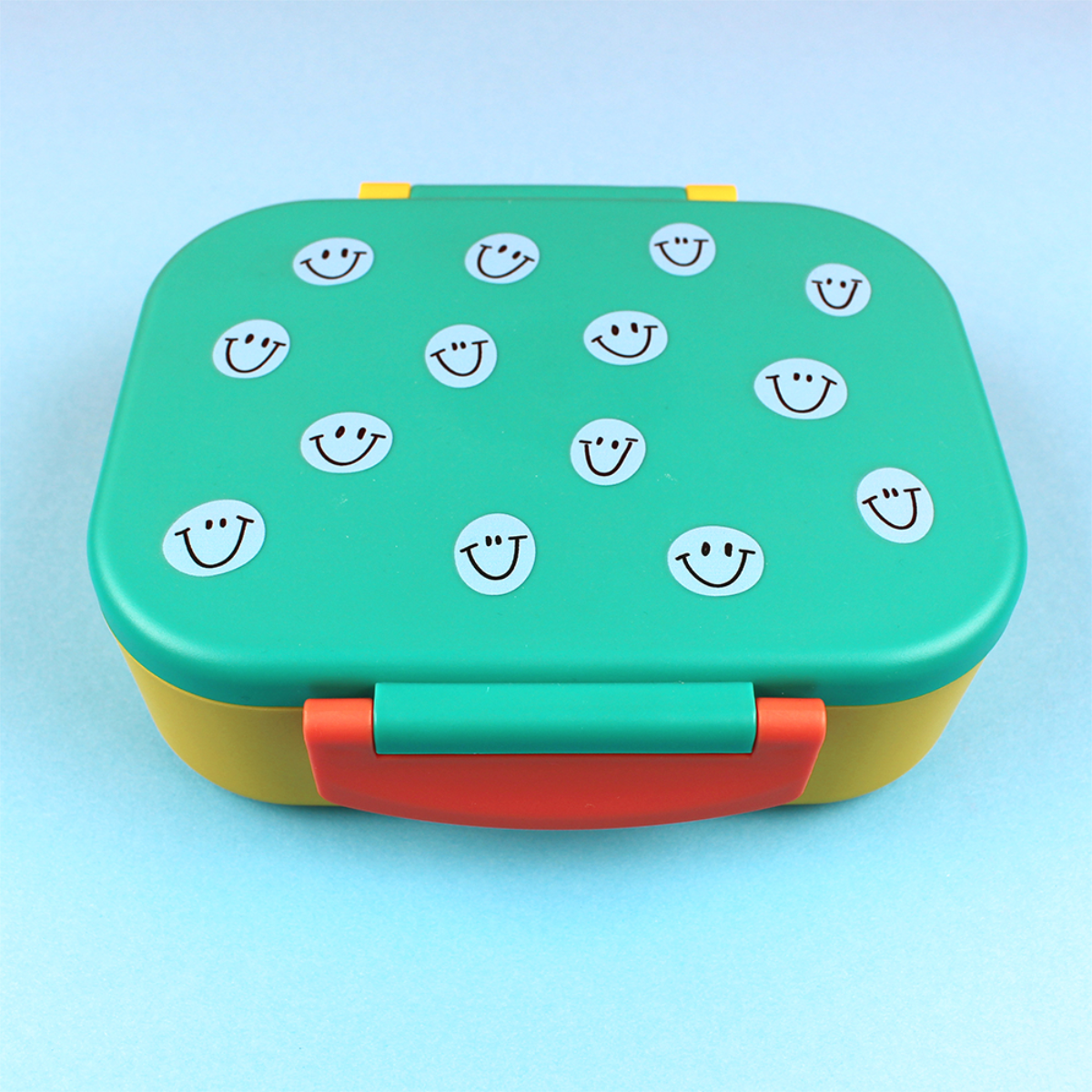 Lunchbox Smile - Grün/Ocker/Hellblau