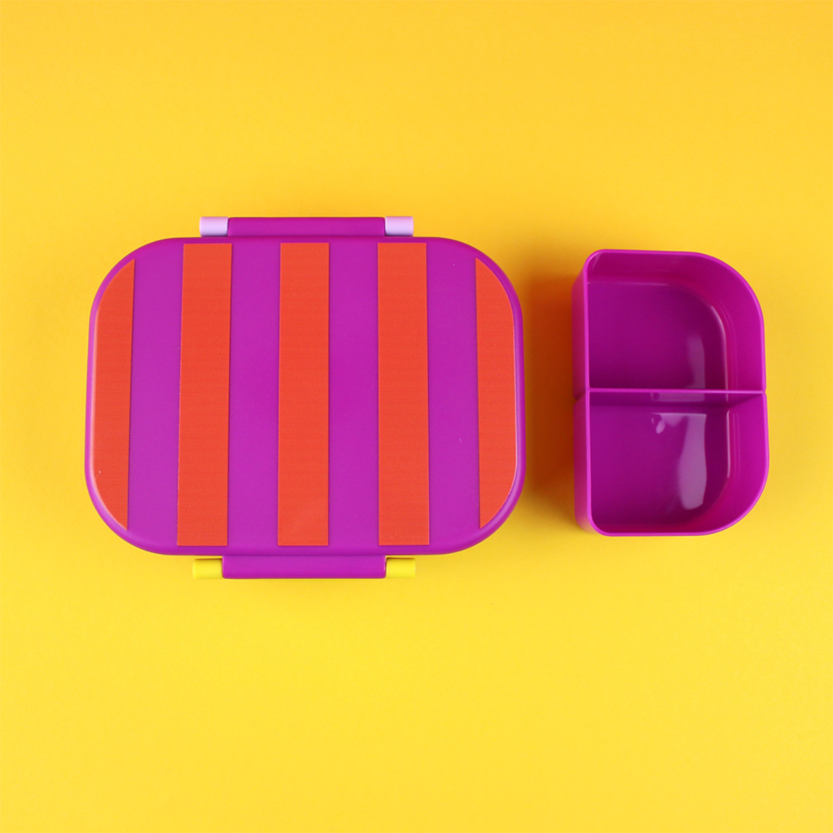 Lunchbox Stripes - Violett/Rot/Flieder