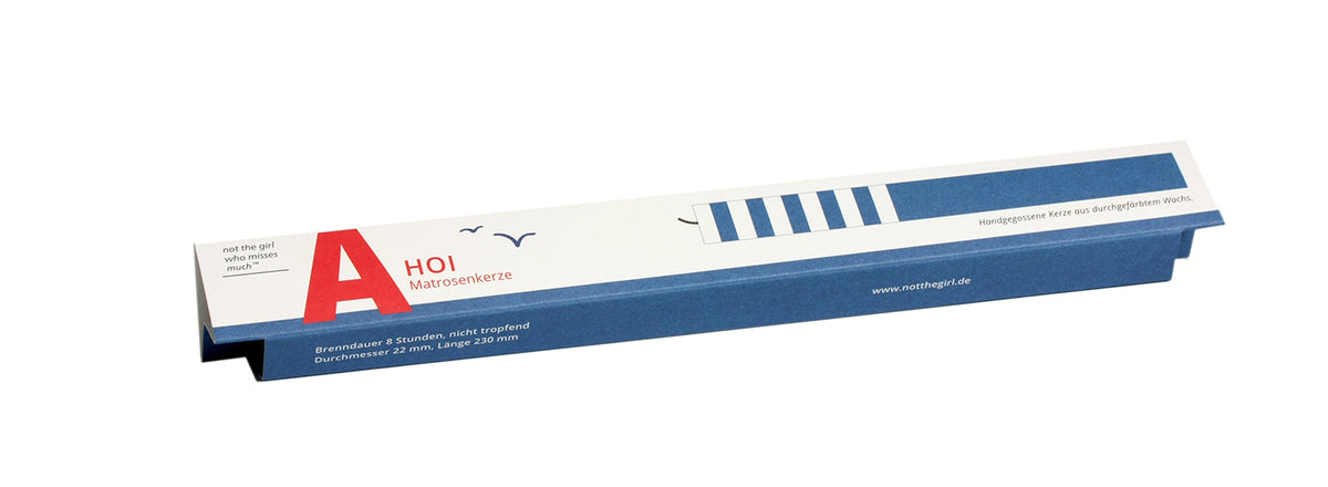 KERZE AHOI Blau - not the girl who misses much