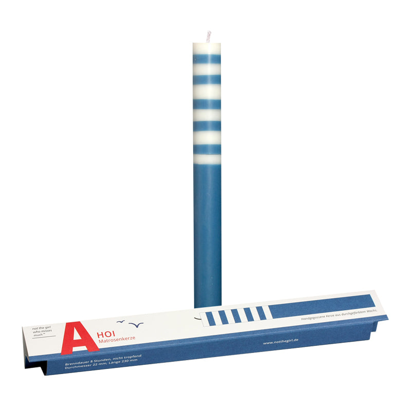 KERZE AHOI Blau - not the girl who misses much