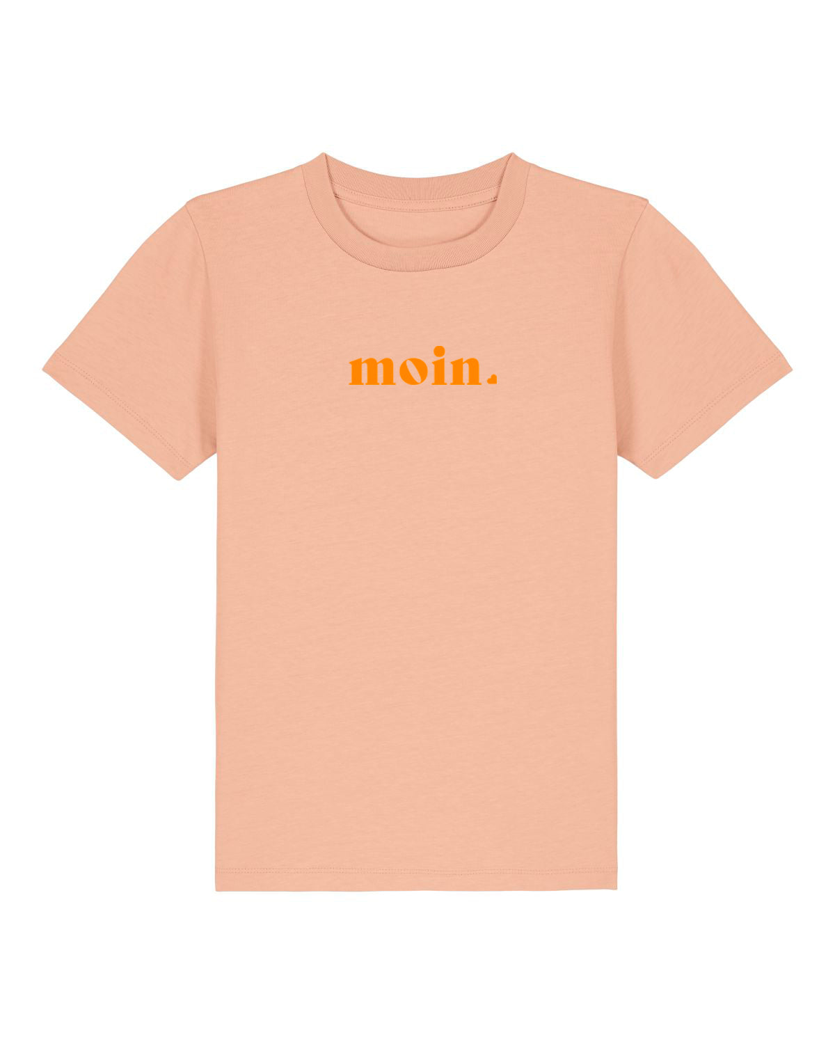 Mini T-Shirt "Moin" Peach/Neonorange