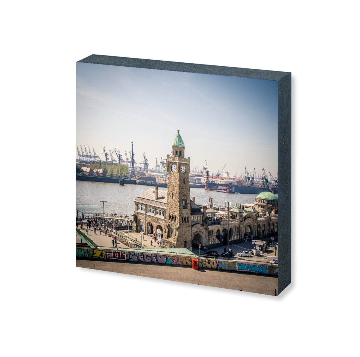 Foto &quot;Landungsbrücken Blau&quot; HH-163 10x10 - Kila