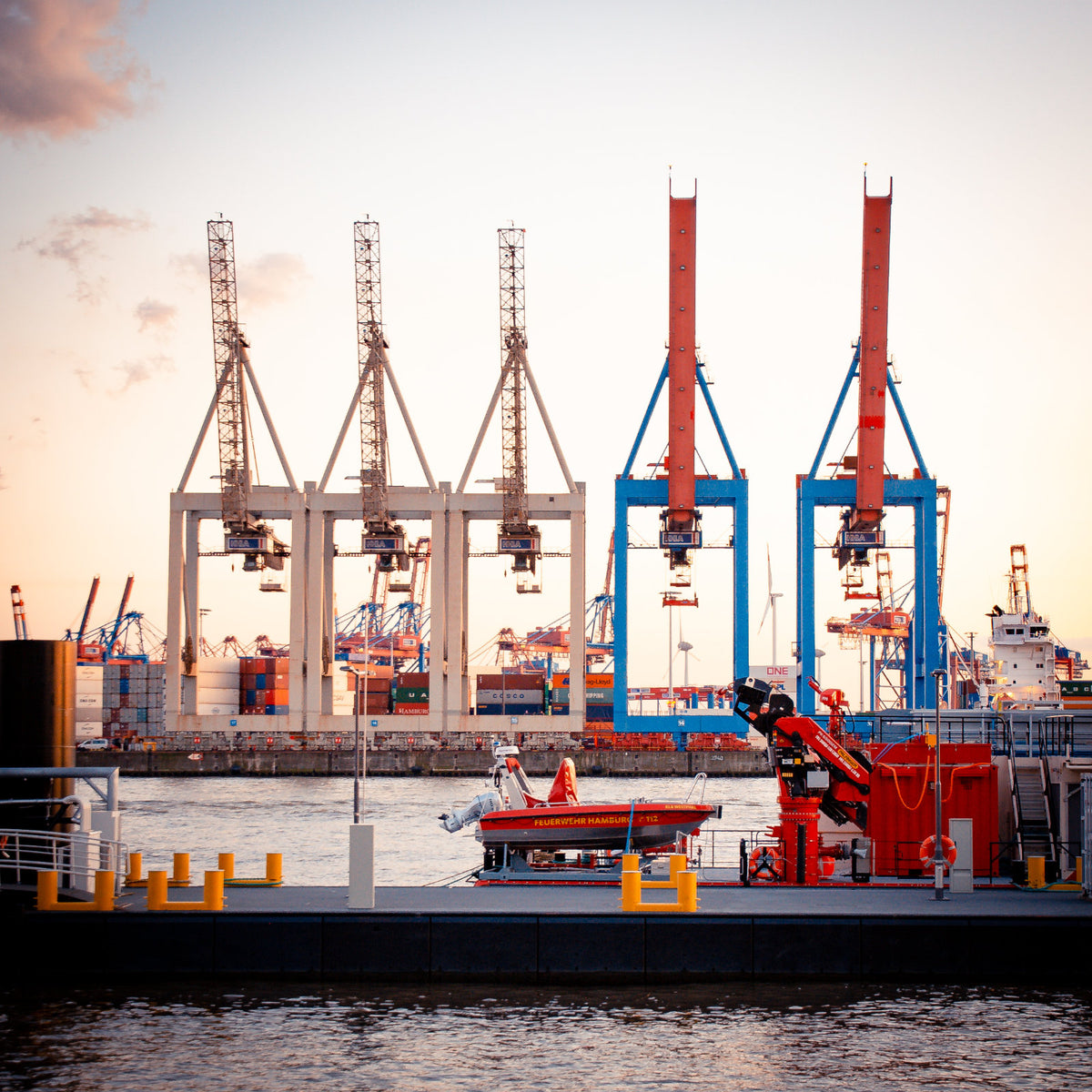 Foto &quot;Hafenkrane&quot; HH-206 10x10 - Kila