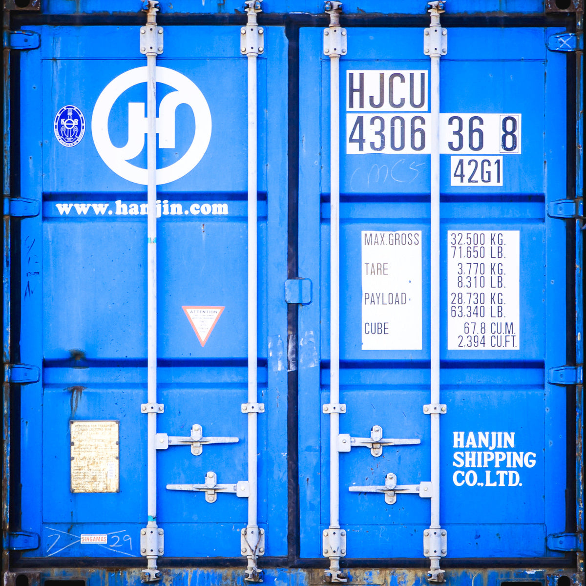 Foto &quot;Container blau&quot; 10x10 - Kila