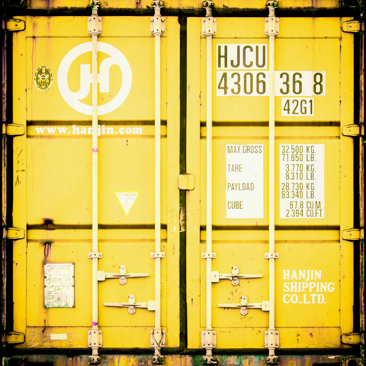 Foto &quot;Container gelb&quot; 10x10 - Kila