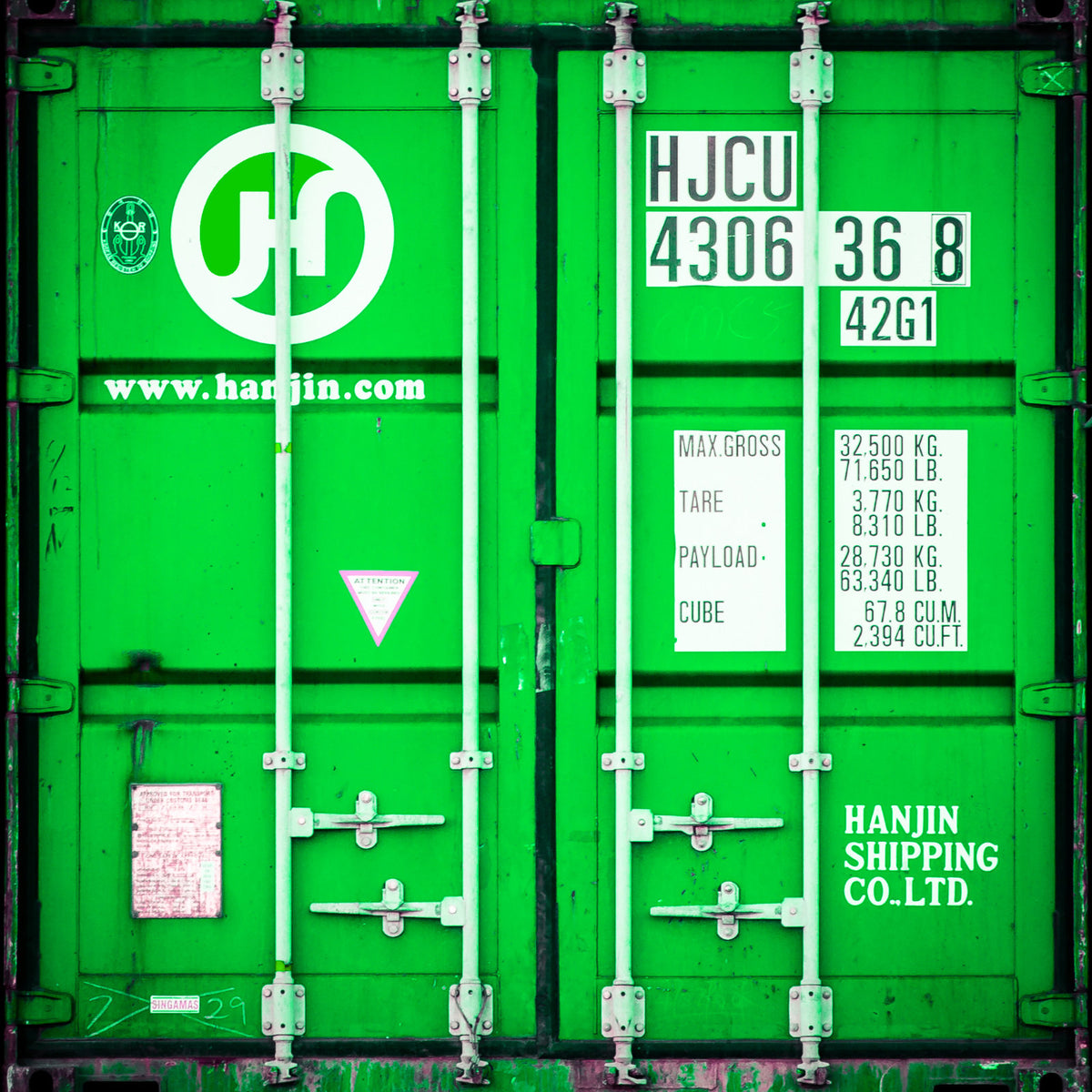 Foto &quot;Container grün&quot; 10x10 - Kila