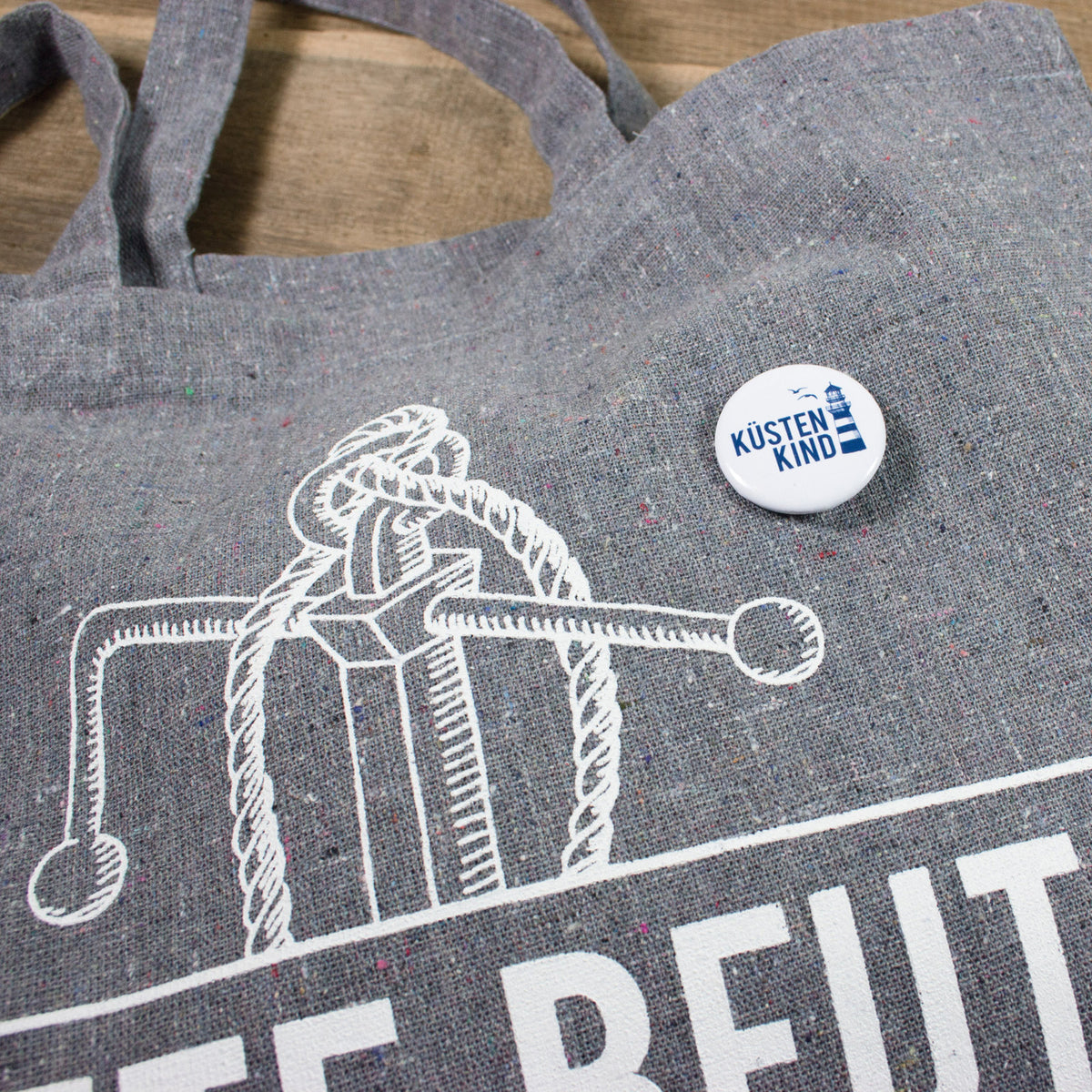 Button &quot;Küstenkind&quot; - bow &amp; hummingbird