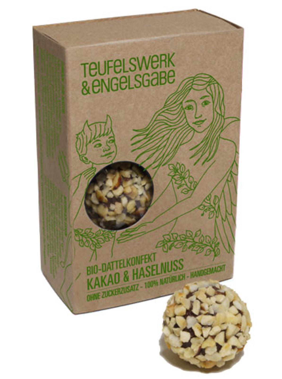Dattelkonfekt Kakao&Haselnuss - Teufelswerk & Engelsgabe