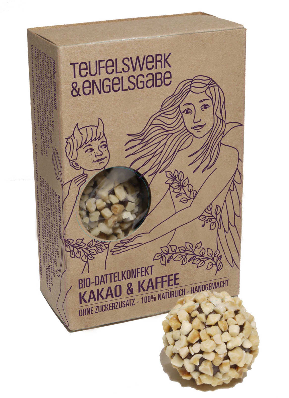 Dattelkonfekt Kakao&Kaffee  - Teufelswerk & Engelsgabe