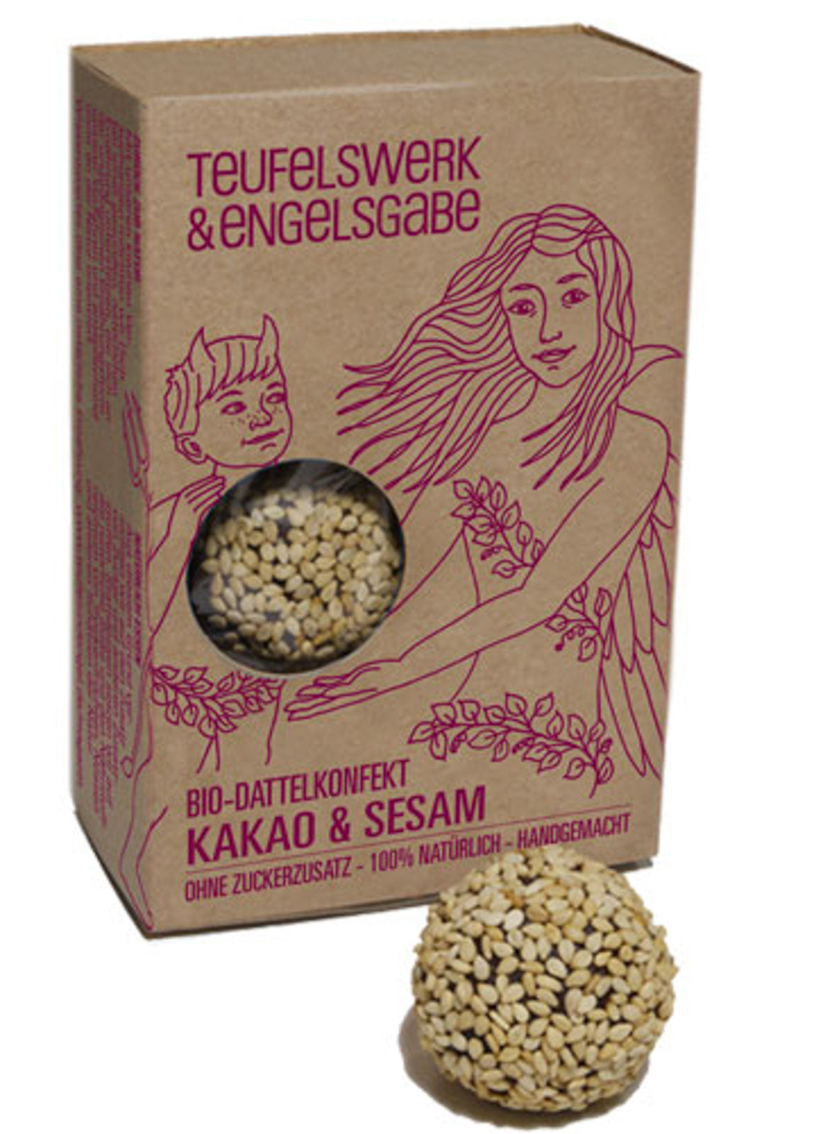 Dattelkonfekt Kakao&Sesam - Teufelswerk & Engelsgabe