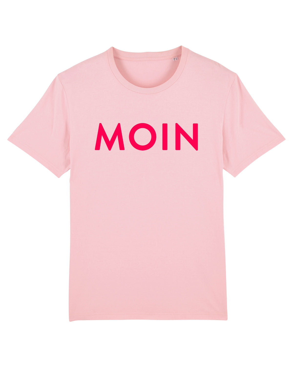 T-Shirt &quot;Moin&quot; Cotton Pink/Neonrot