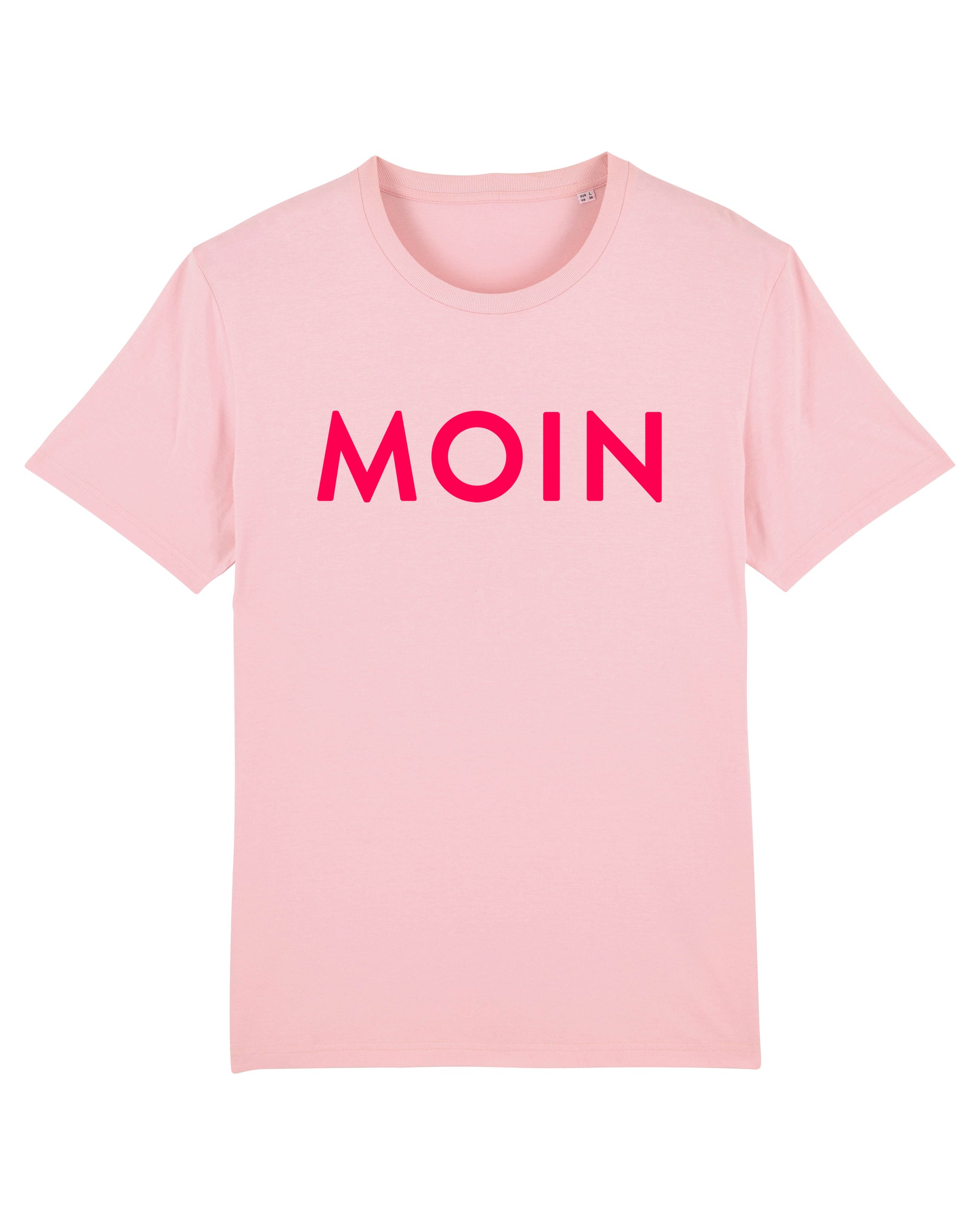 T-Shirt "Moin" Cotton Pink/Neonrot
