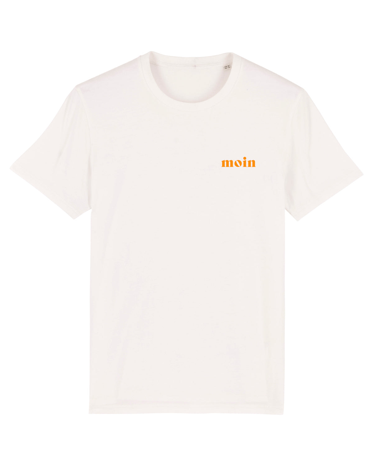 T-Shirt &quot;Moin&quot; Off White/Neonorange